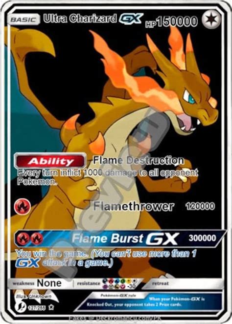 Ultra Charizard Gx Gmax Vmax Gigantamax Ex Pokemon Card - Etsy