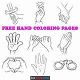 Free Hand Coloring Pages For Kids  16 Printable Sheets sketch template