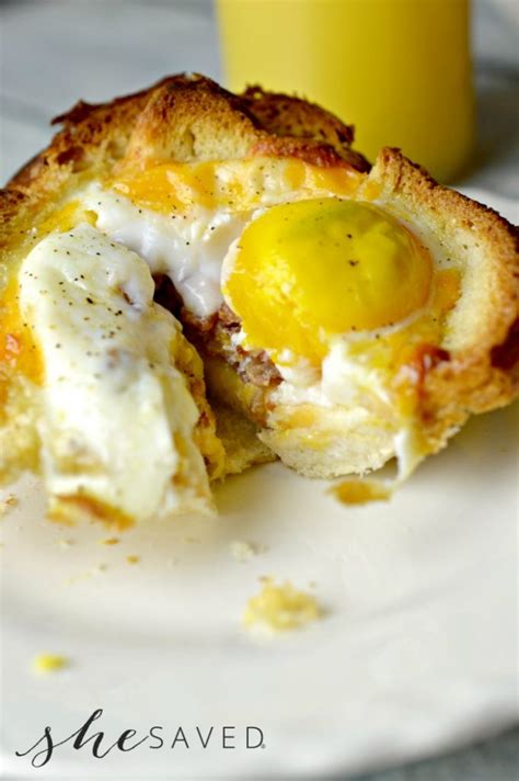 Bacon, Egg and Cheese Muffin Tin Breakfast Cups - SheSaved®