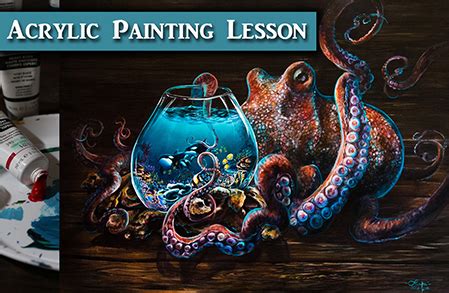 Surreal Octopus Acrylic Painting | Lachri Fine Art