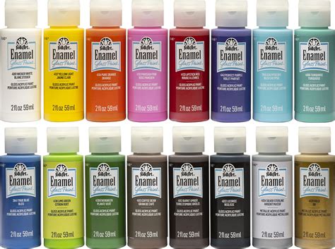 FolkArt Gloss Finish Acrylic Enamel Craft Set Designed for Beginners and Artists, Non-Toxic ...