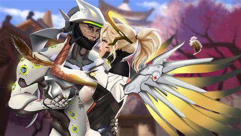 Genji and Mercy by Garnet777flame on DeviantArt