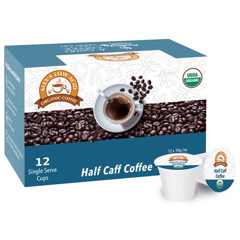 Alex's Low Acid Organic Coffee K-Cups - Half Caff - Walmart.com