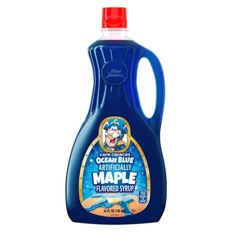 Cap'n Crunch's Ocean Blue Maple Syrup | Maple syrup bottles, Flavored ...