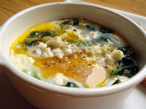 CSA Winter 7: Spinach Feta Baked Eggs | Who needs to go out … | Flickr