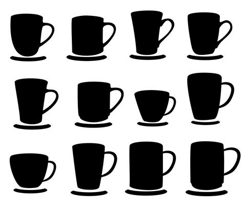 cup silhouette vector icon, isolated on white background 23625542 Vector Art at Vecteezy