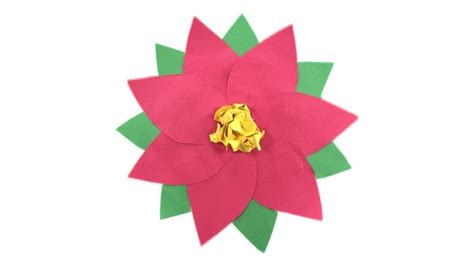 How to Make a Paper Poinsettia Craft | Craft Tutorial - YouTube