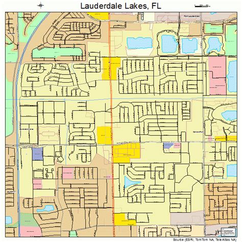 Lauderdale Lakes Florida Street Map 1239525