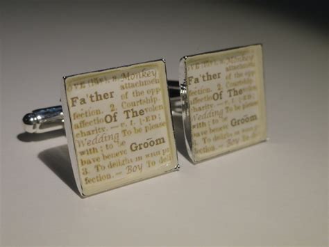 Father of the Groom Wedding Cufflinks, Lapel Pin, Tie Bar and Earrings – Loud Cufflinks