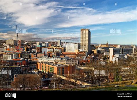 UK,South Yorkshire,Sheffield,City Skyline From Cholera Monument Grounds ...