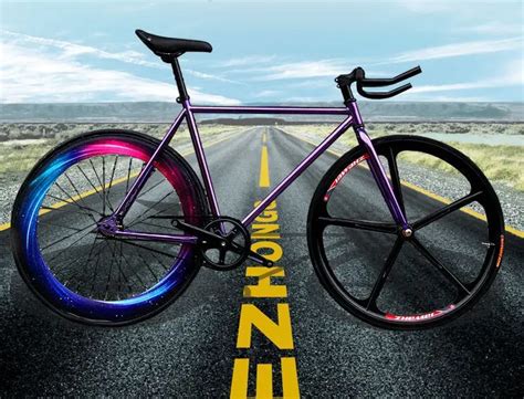 fixie Bicycle Fixed gear bike colorful bike fixie bike 5 spoke and rear galaxy wheelset fixie ...