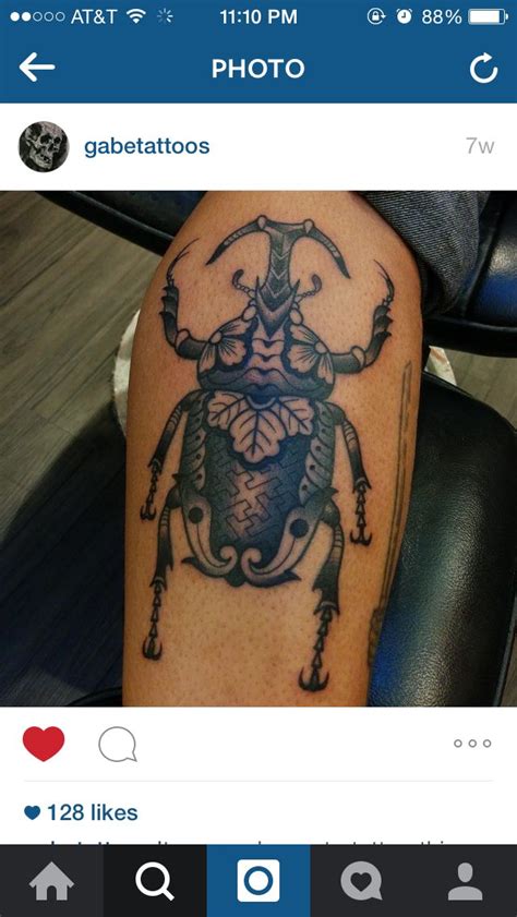 Beetle tattoo | Beetle tattoo, Tattoos, Skull tattoo