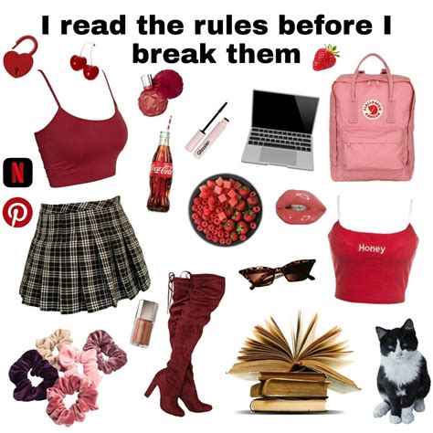 Pack Red aesthetic | Black n red, Tumblr outfits, Red outfit