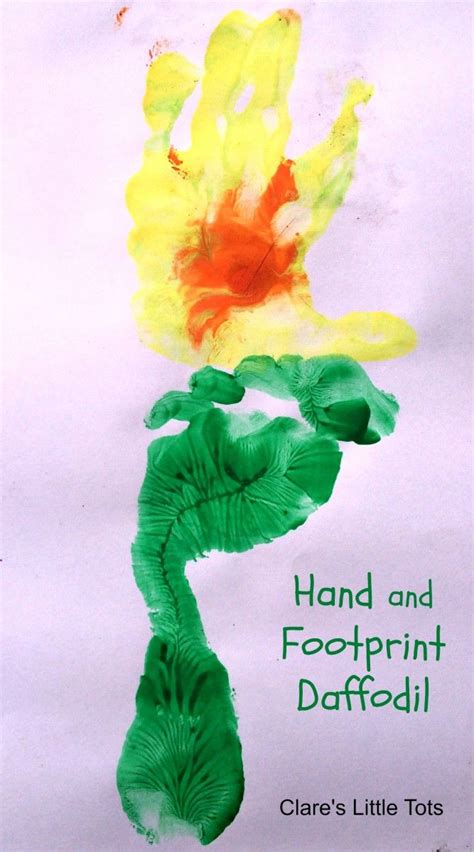 Hand and Footprint Daffodil | Clare's Little Tots | Spring toddler ...