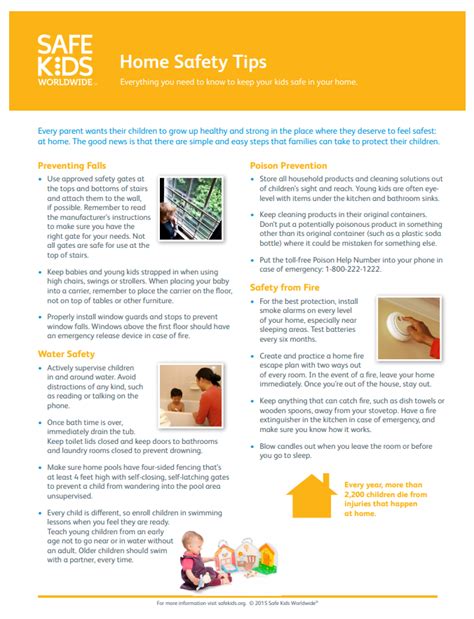 Home Safety Tips (PDF) | [Safe Kids Worldwide]