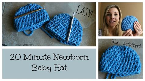 20 Minute Newborn Crochet Beanie