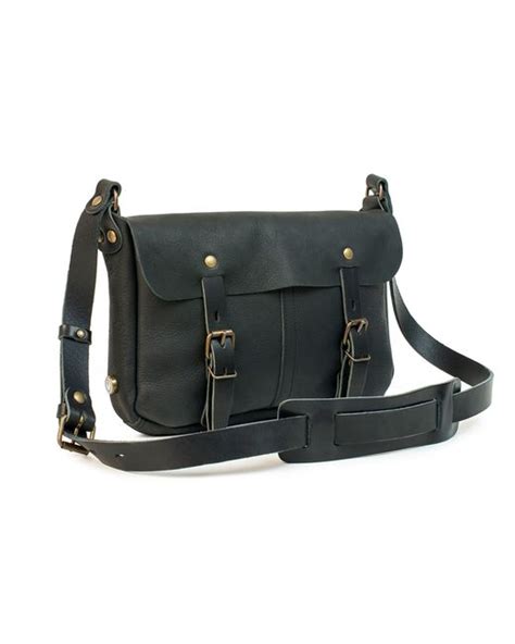 Bleu de chauffe Leo Black Small Leather Bag in Black for Men | Lyst