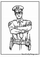 Coloring Pages Police Officer sketch template