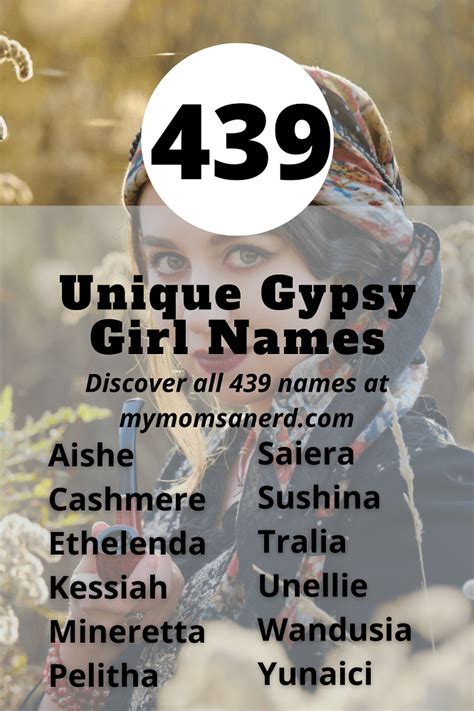 Unique Gypsy Girl Names (439 Ideas for Travelers and Romani From Around the World) • My Mom's a Nerd