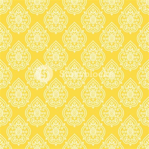 Yellow And White Decorative Pattern Royalty-Free Stock Image - Storyblocks