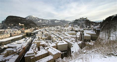 Salzburg in Winter : Old Town under Snow