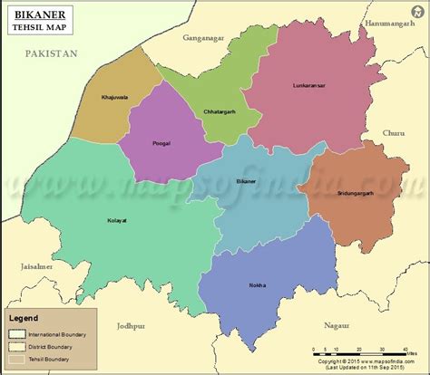 Get Tehsil Map of Bikaner, highlights the name and location of all the tehsils in Bikaner ...