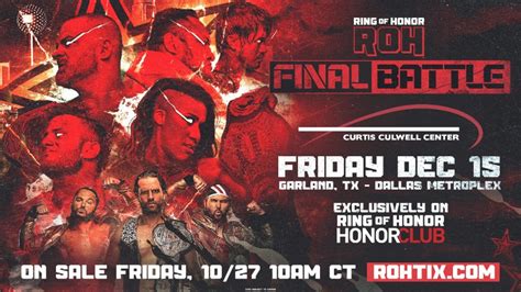 ROH Final Battle Set For 12/15 In Garland, Texas