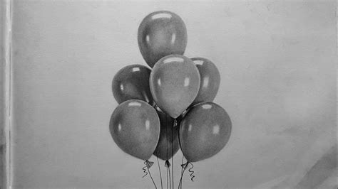 How to Draw Realistic Balloons | Realistic Balloons Sketch Tutorial for Beginners | Step by Step ...