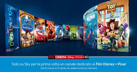 Da oggi su Sky Cinema, per la prima volta un canale dedicato ai film Disney Pixar