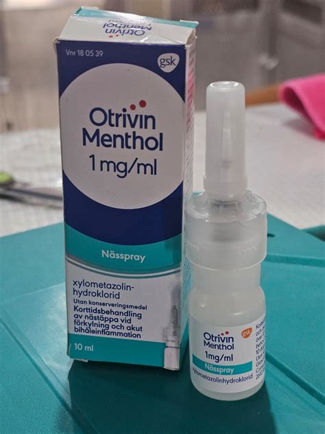 Otrivin nasal spray decongestant very effective from sweden, Health & Nutrition, Health ...