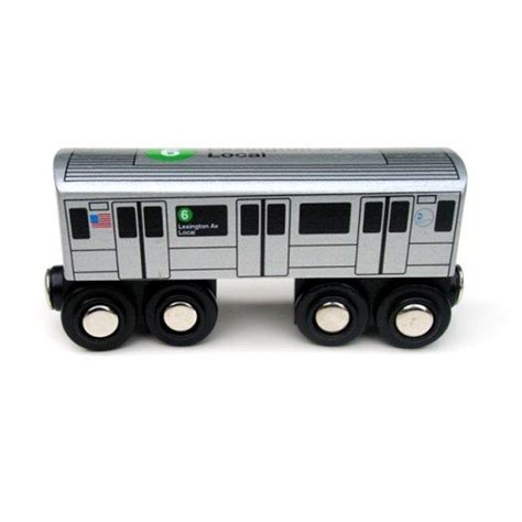 Munipals NYC Subway 6 Car Toy Train Wooden Railway Compatible - Walmart ...