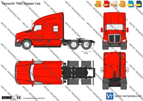 Templates - Trucks - Kenworth - Kenworth T680 Sleeper Cab