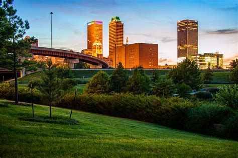 Beautiful Tulsa Oklahoma Skyline - Centennial Park Photograph by ...