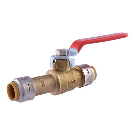 SharkBite Max 1/2 in. Brass Push-to-Connect Slip Ball Valve UR24735 ...