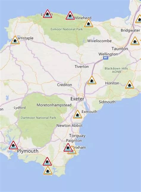 Flood warnings issued across Devon and thunderstorms predicted - Devon Live