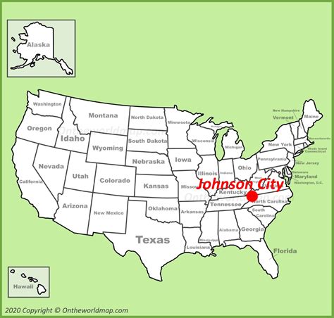 Johnson City Map | Tennessee, U.S. | Maps of Johnson City