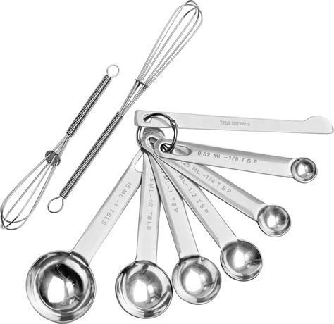 Amazon.com: Measuring Spoons, Stainless Steel Measuring Spoons Set for Measuring Dry and Liquid ...
