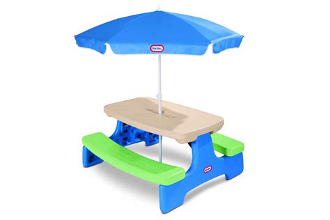 Little Tikes Easy Store Picnic Table with Umbrella- Buy Online in United Arab Emirates at ...