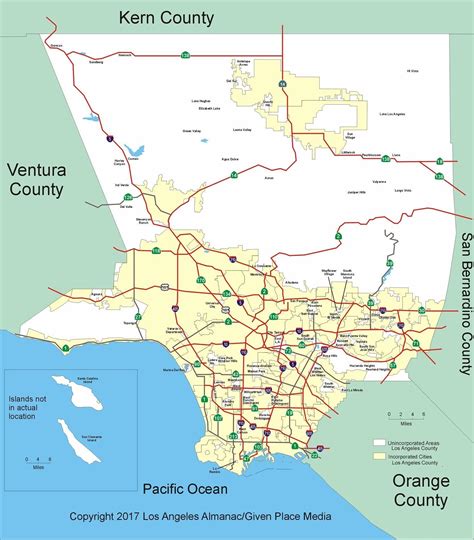 Bolsa de Los Angeles county mapa - Bolsa de áreas de Los Angeles county ...