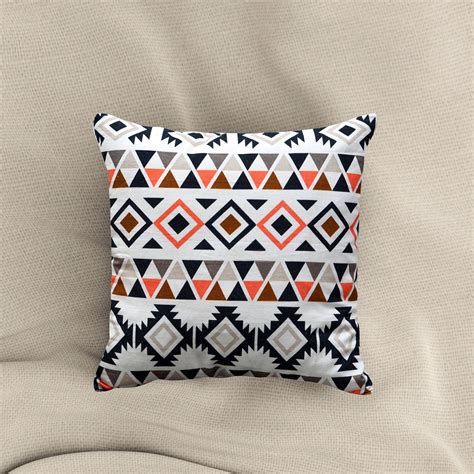 Block Design Cushion Covers with White Background Colour | Digital ...