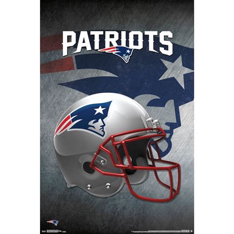 New England Patriots Helmet 22'' x 34'' Logo Poster