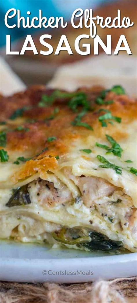 Chicken Alfredo Lasagna - The Shortcut Kitchen