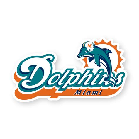 Miami Dolphins Retro Logo Sticker Die Cut Vinyl Decal Truck Window ...