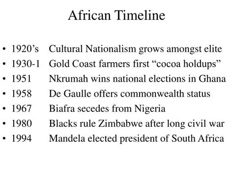 PPT - African Timeline PowerPoint Presentation, free download - ID:1217848