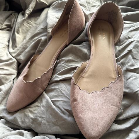 size 9.5 ballet slipper pink / desert rose scalloped... - Depop