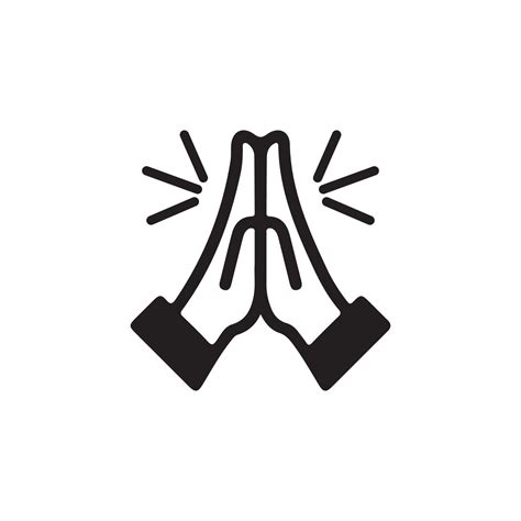 Praying Hand Icon EPS 10 10736838 Vector Art at Vecteezy