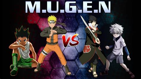 Mugen JUS - Naruto and Gon vs Killua and Sasuke (CPU vs CPU) - YouTube