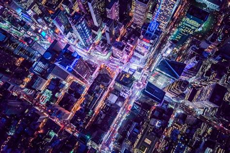 Times Square Aerial Night - Toby Harriman