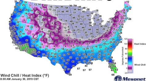 Current Wind Chill Map Usa