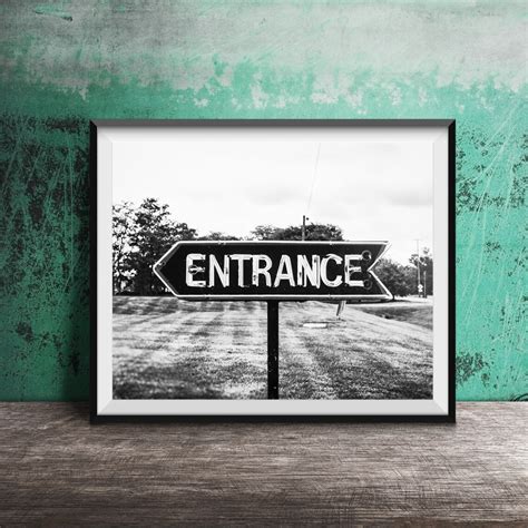 Entrance Arrow Sign Photography Original Wall Art Photo - Etsy